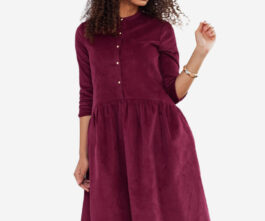 Meena dress maroon