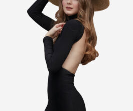 Eterna long dress black